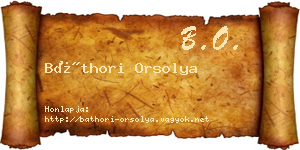 Báthori Orsolya névjegykártya