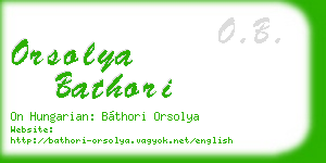 orsolya bathori business card